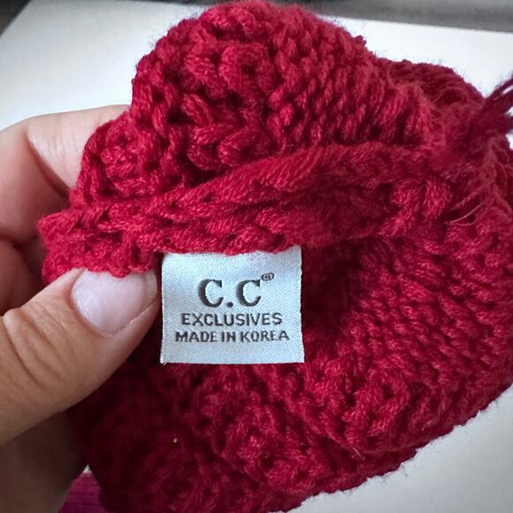 C.C. Basketweave Knit Warm Soft Stretch Skully Beanie Hat - Picture 3 of 3